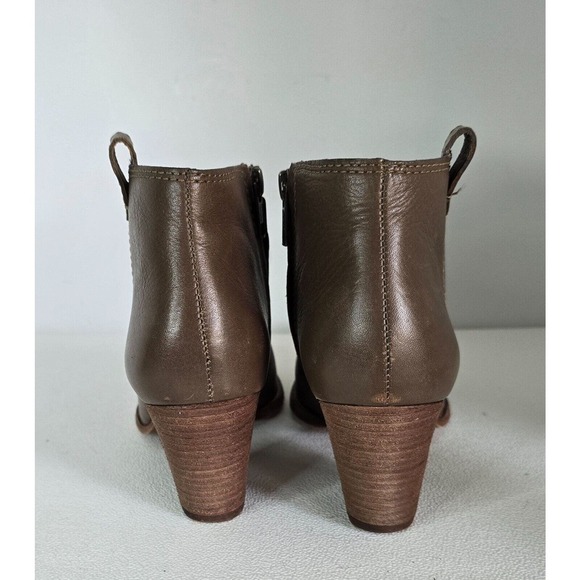 Madewell Billie ANKLE Boots Wet Pebble Gray TAUPE SZ 7 Short Side Zip Boots - Picture 6 of 8